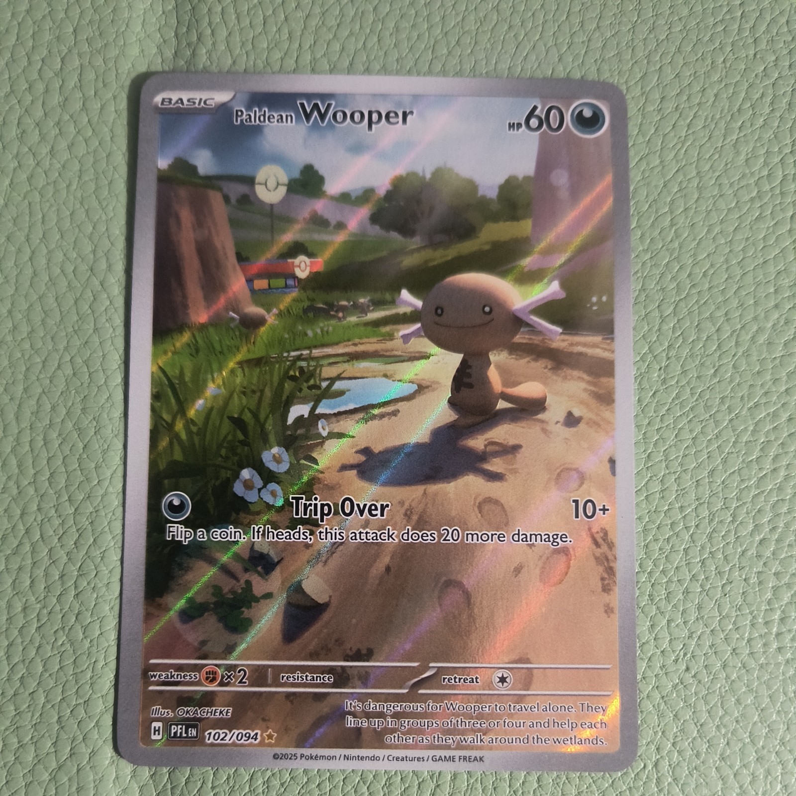 Paldean Wooper 102/094 Me02: Phantasmal Flames Holo