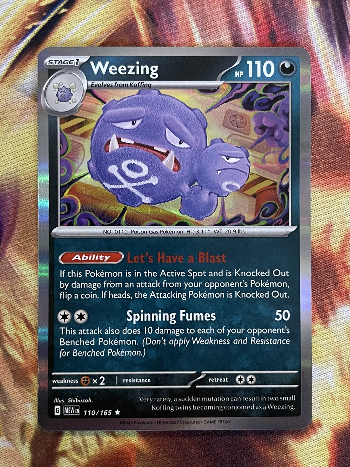 Pokémon TCG Weezing Scarlet & Violet-151 110/165 Holo Rare