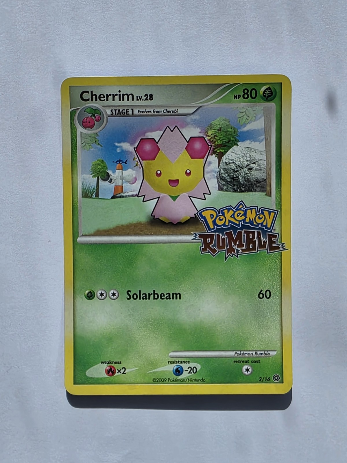 Pokemon Card Cherrim 2/16 lv.28 Rumble Wii Nintendo Promo Rare Vintage NM 2009