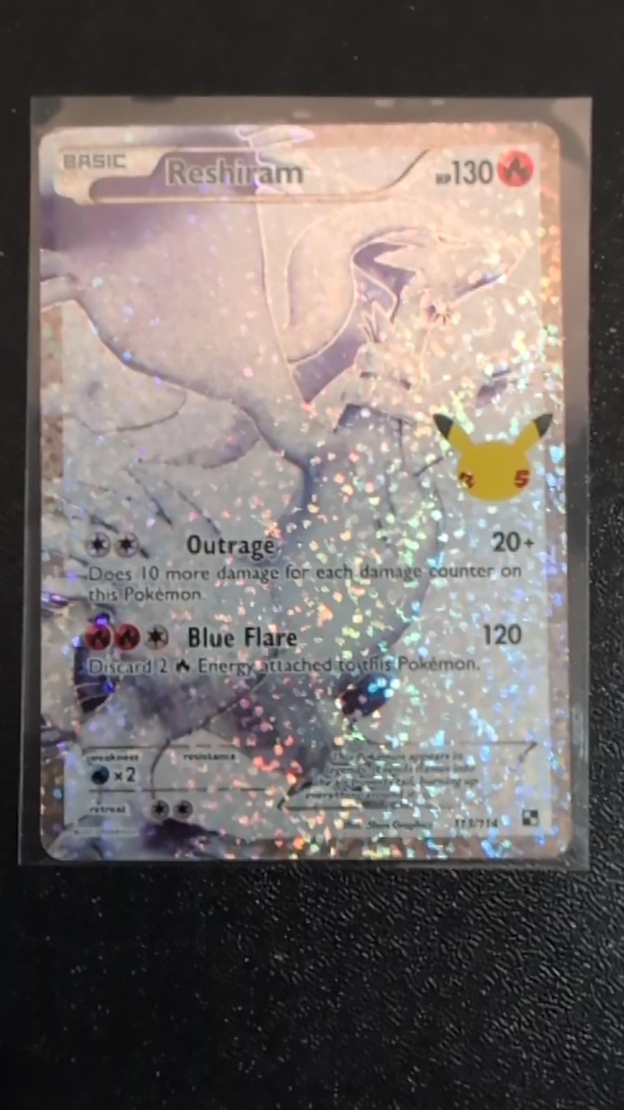 Reshiram 113/114 Celebrations: Classic Collection Pokemon Holo NM