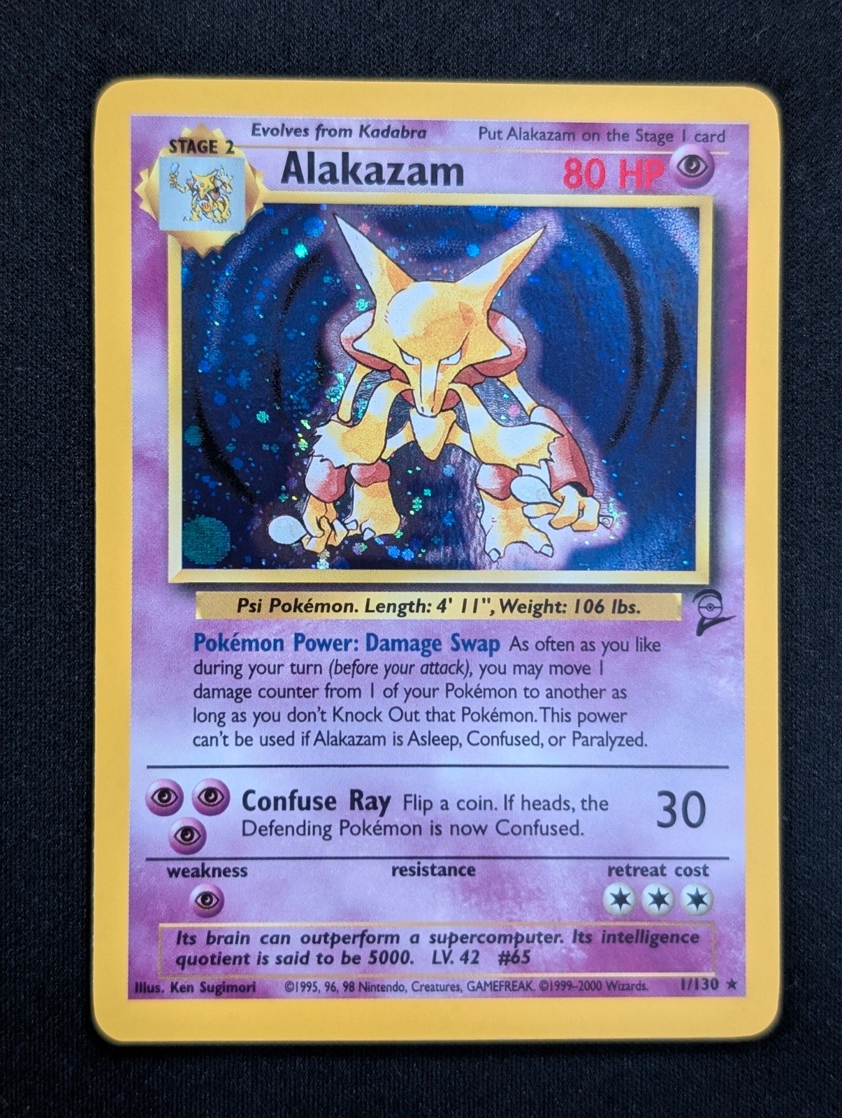 Alakazam 1/130 Base Set 2 Pokemon NM