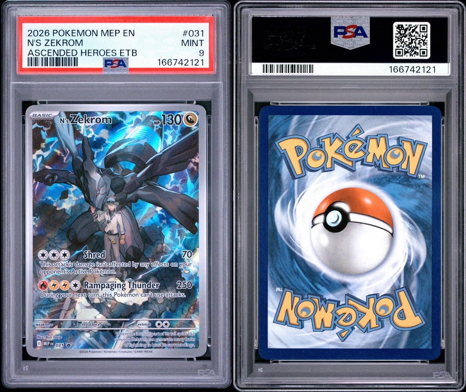 N’s Zekrom 031 MEP EN Promo Ascended Heroes Pokémon TCG PSA 9