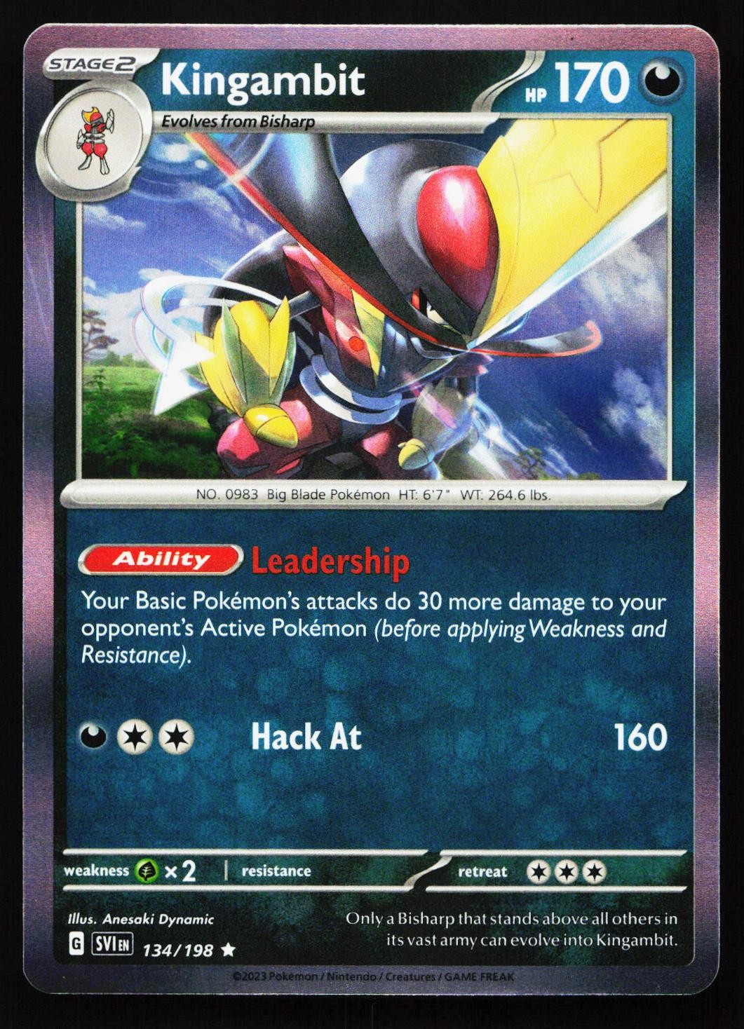 KINGAMBIT 134/198 RARE SCARLET & VIOLET HOLO NM