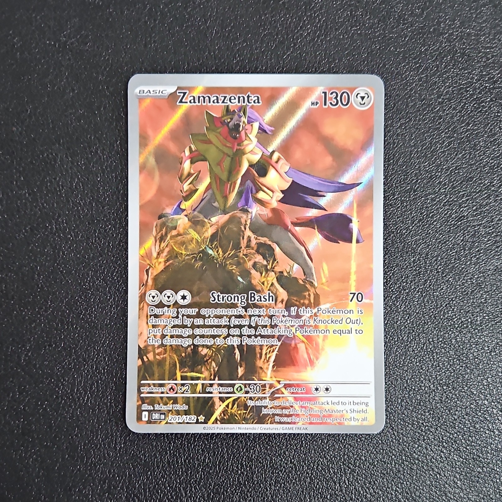 Zamazenta 201/182 Pokemon Sv10 Destined Rivals Illustration Rare Holo