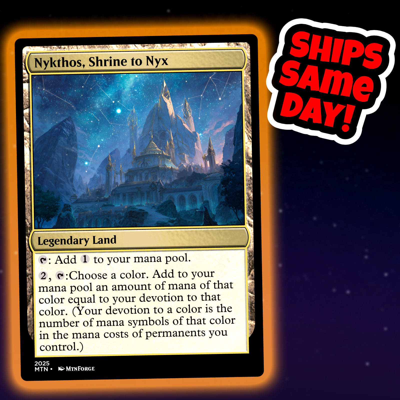 Nykthos Shrine To Nyx – Custom Art Magic: The Gathering Playtest Card
