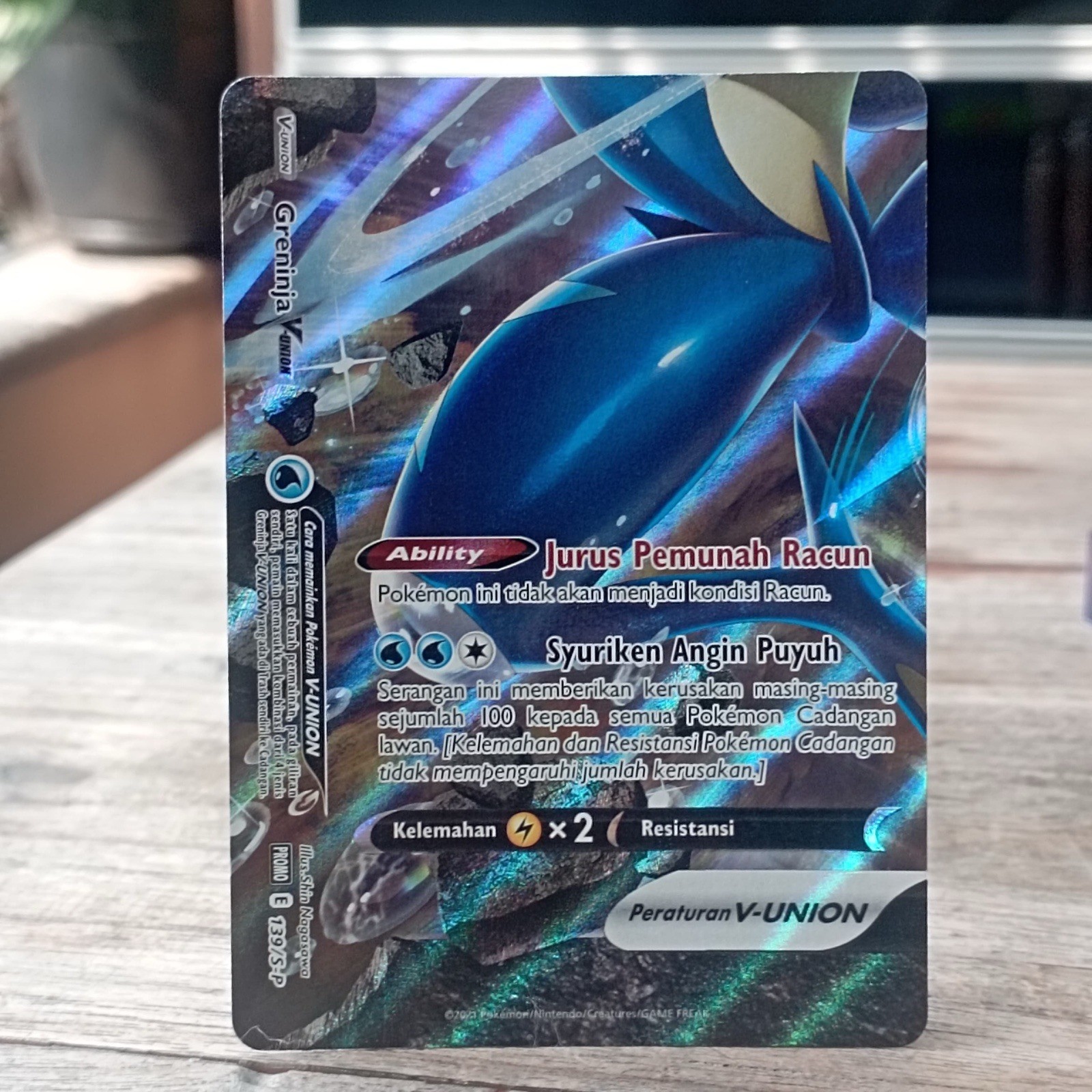3 Sets Pokemon V-UNION Promo Mewtwo Zacian Greeninja Promo Pokemon TCG indonesia