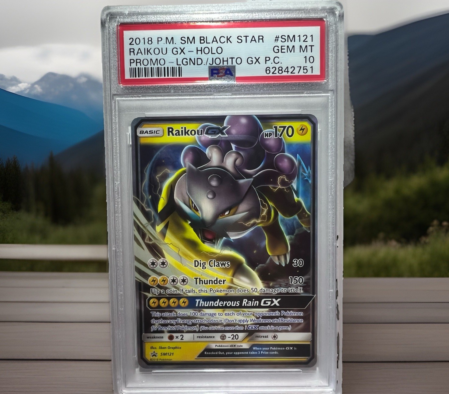 The Pokémon Company Raikou GX SM Black Star Promo Holo PSA 10 ENG 2018 SM121
