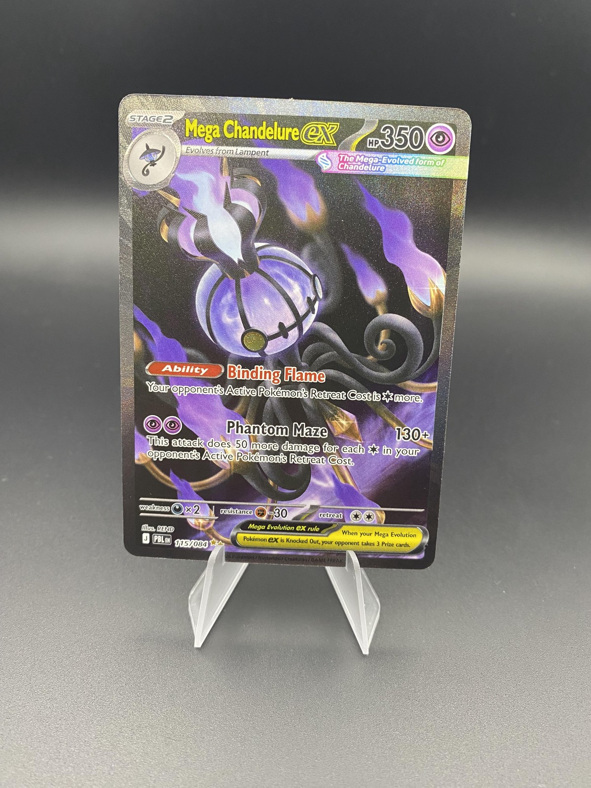 ME05: Pitch Black #115/084 Mega Chandelure ex
