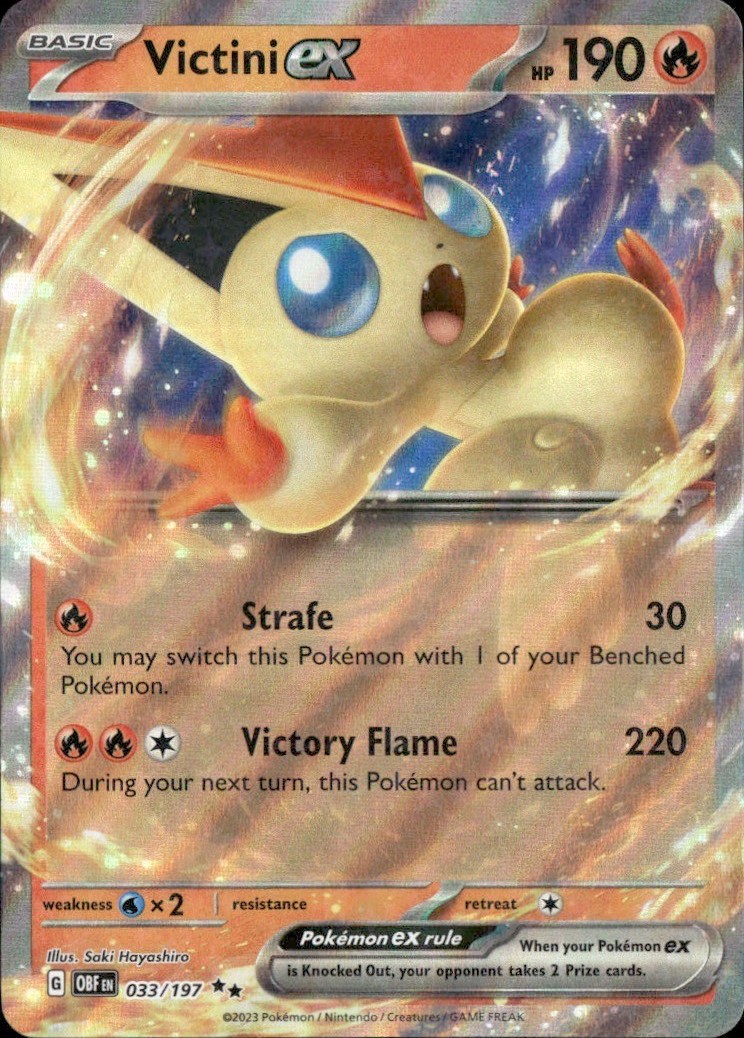 Victini ex Double Rare SV03: Obsidian Flames 033/197 NM Saki Hayashiro