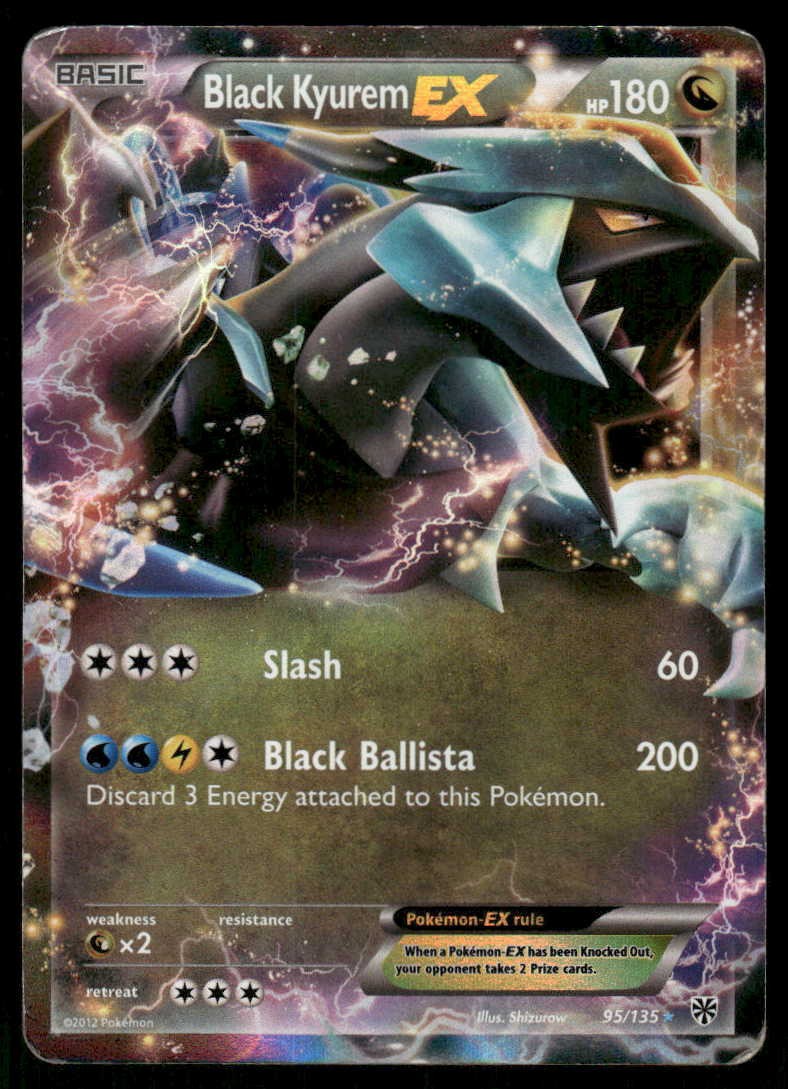 Pokemon Black Kyurem EX 95/135 Plasma Storm Holo EX Rare MP