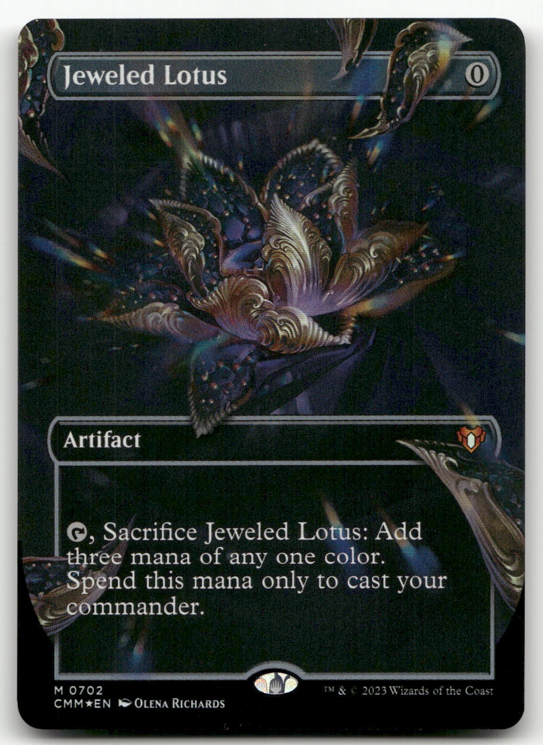 Jeweled Lotus (Borderless) #702 (Foil) (NM) Commander Masters CMM Magic MTG