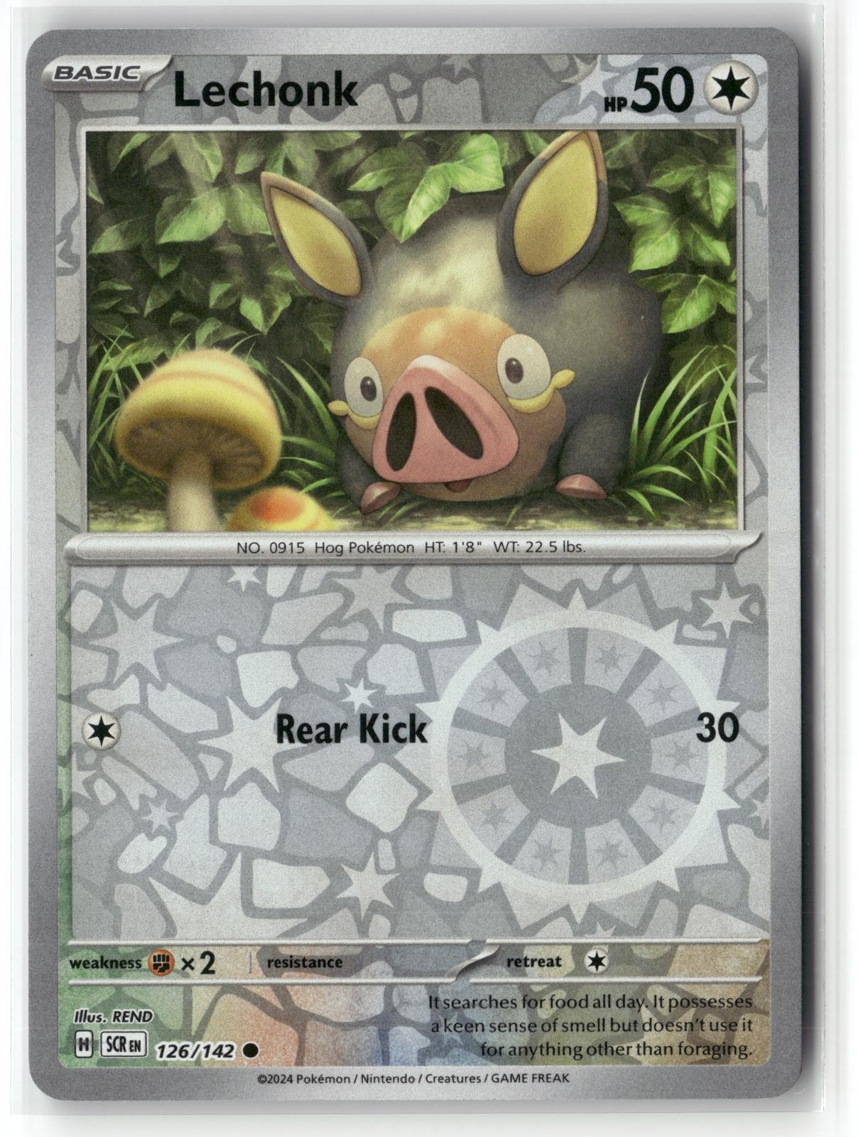 Lechonk Reverse Holo Common SCR Stellar Crown 126/142 REND