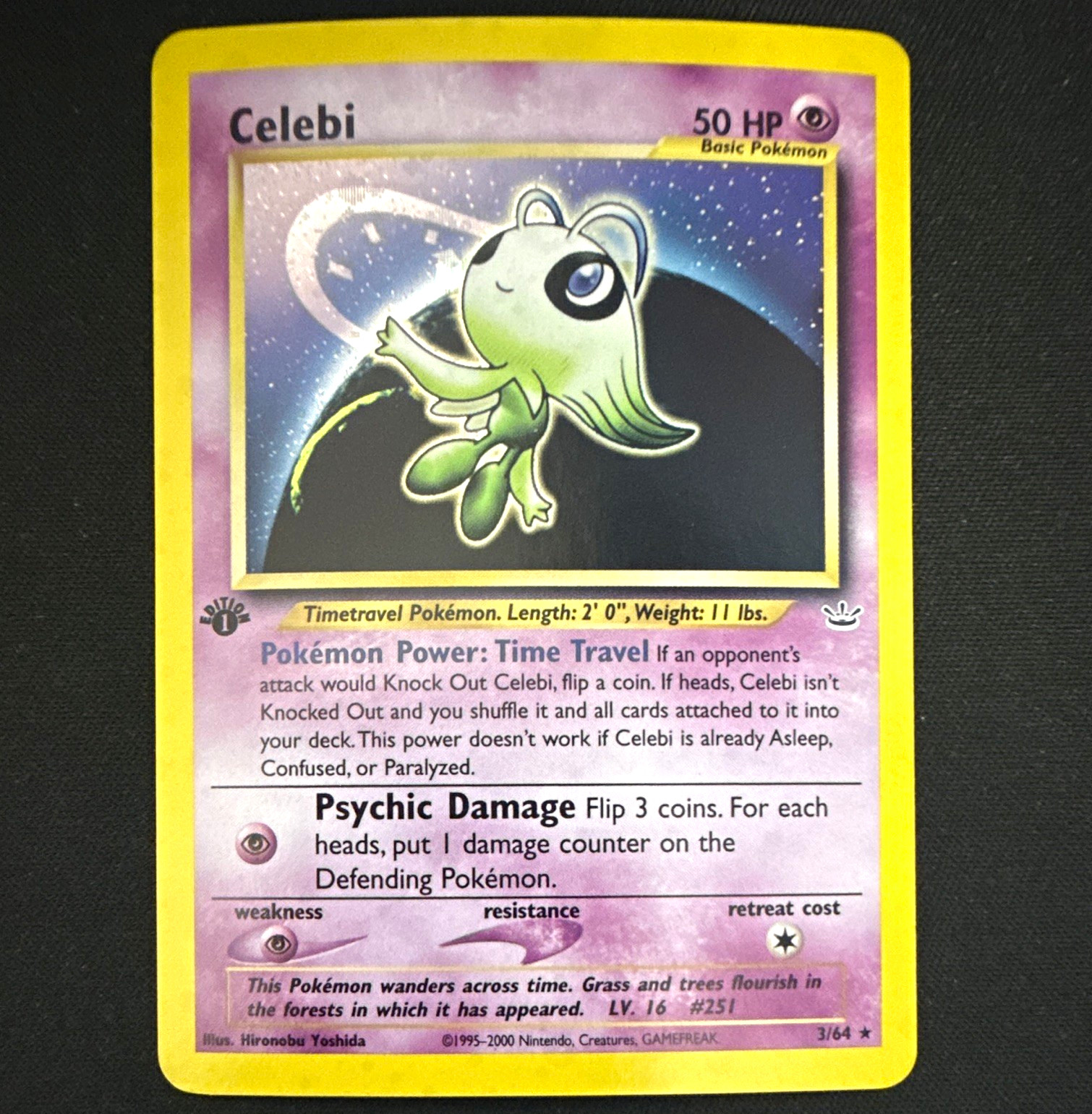 Pokémon TCG- Celebi 3/64 Neo Revelation Holo Rare Holo ENG HP50