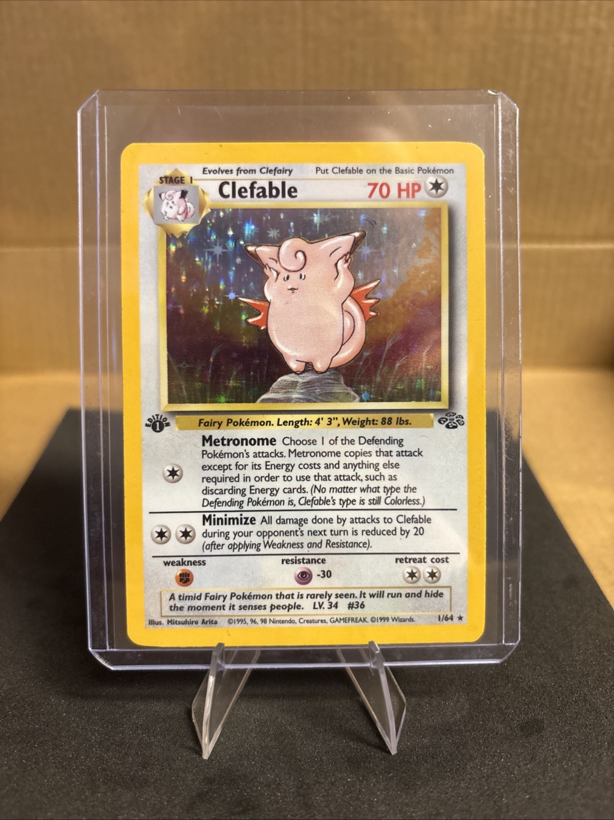 Clefable (1) 1st Edition Holo Holo Rare Jungle 01/64 MP
