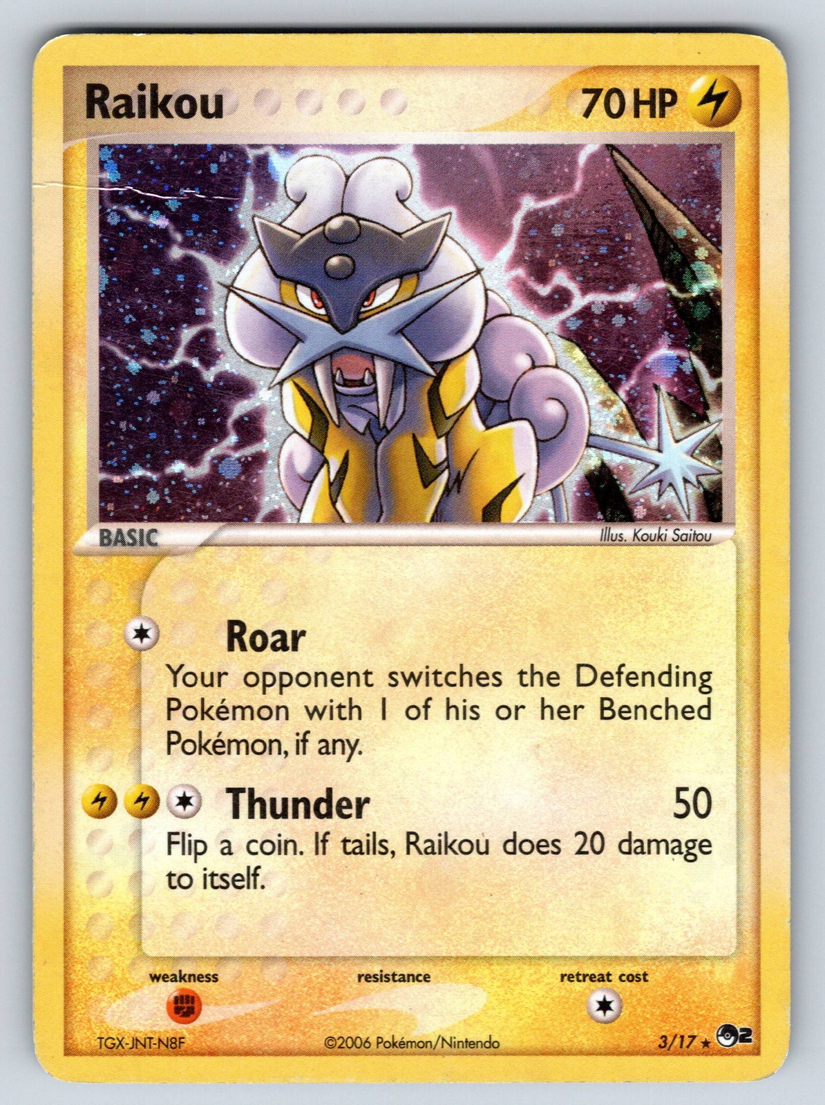 Holofoil Raikou 003/017 POP Series 2
