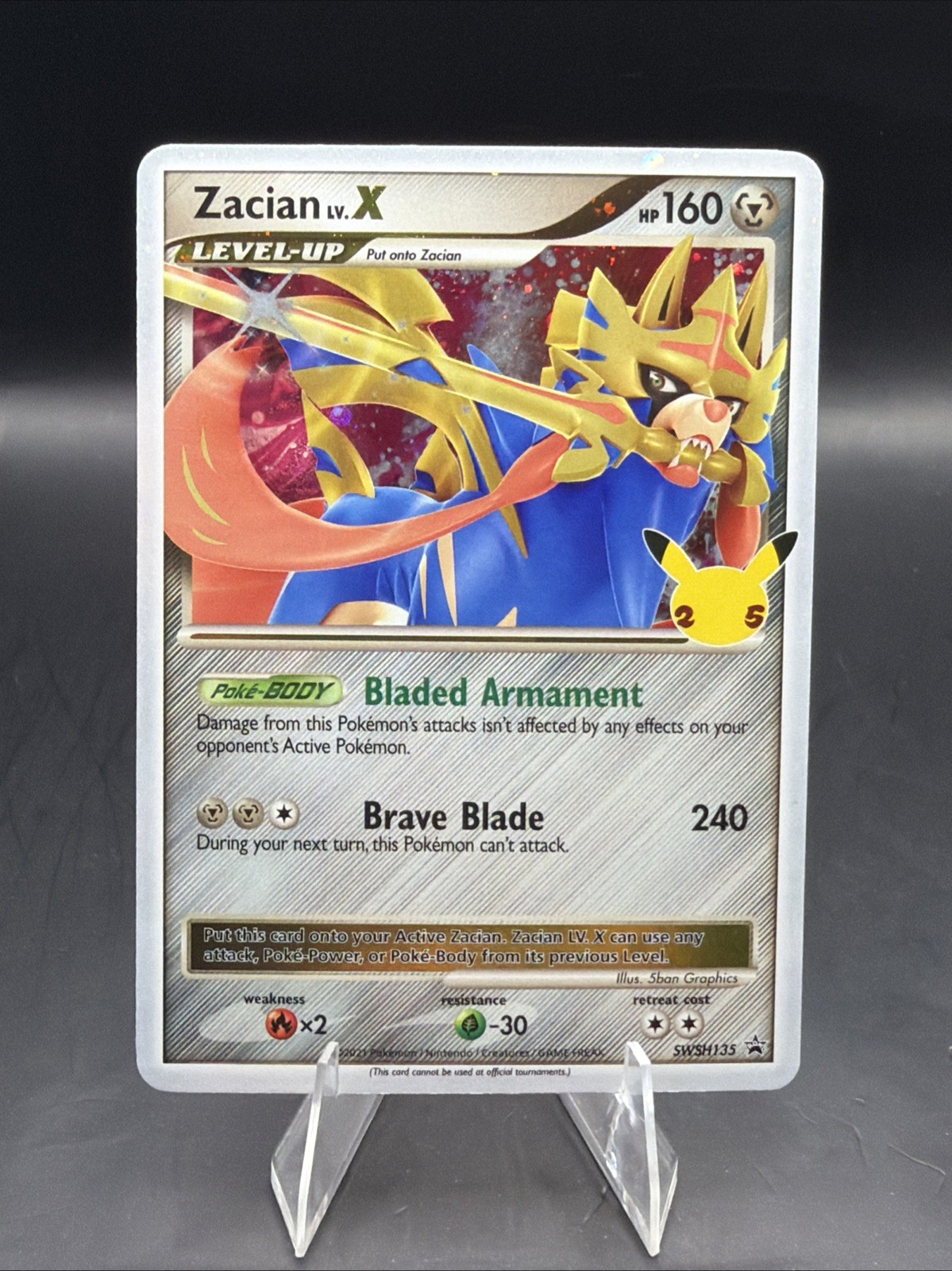 Zacian LV. X SWSH135 SWSH: Sword & Shield Promo Cards Holo