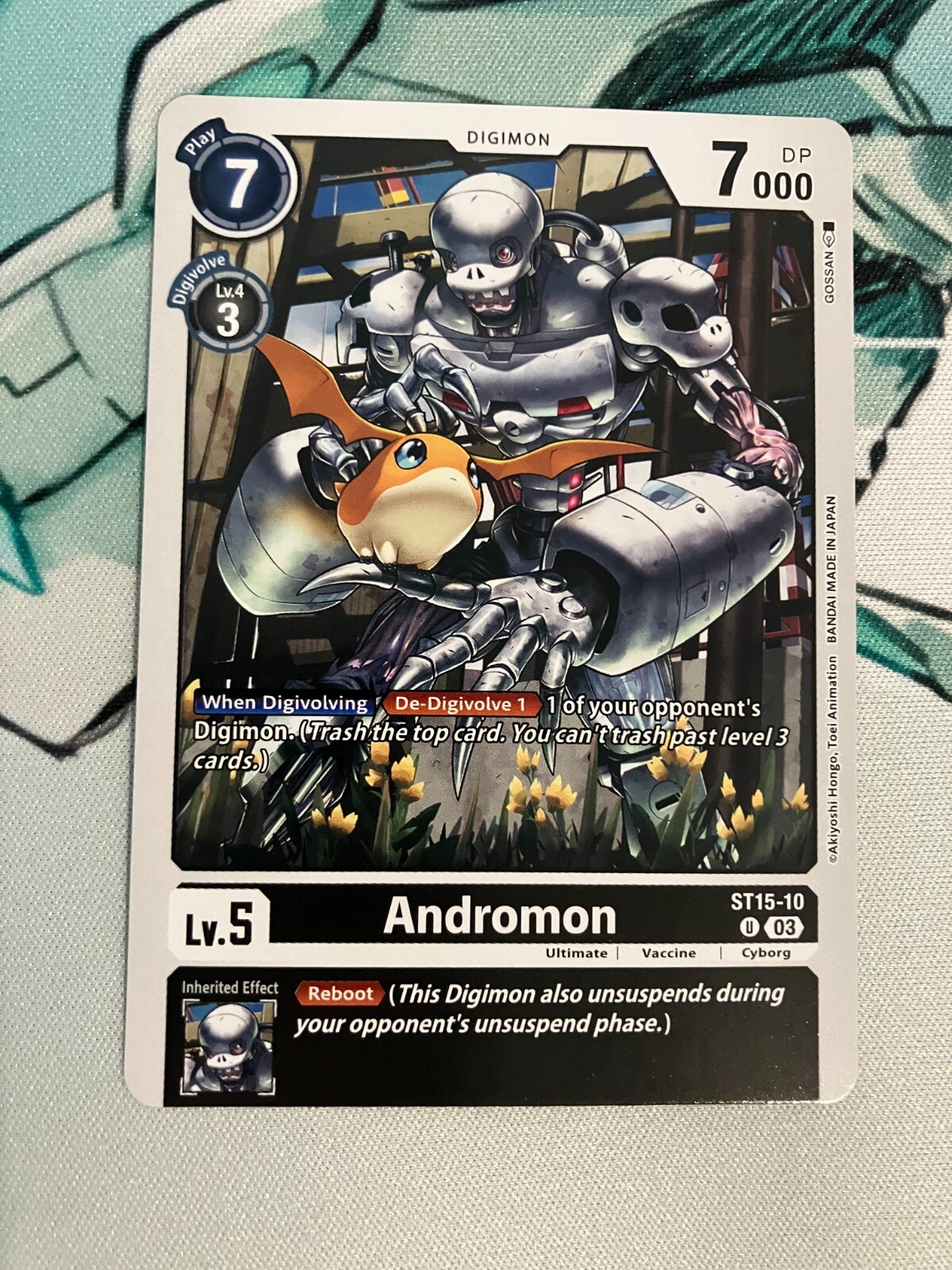 Andromon ST15-10 U Digimon CCG Dragon of Courage NM