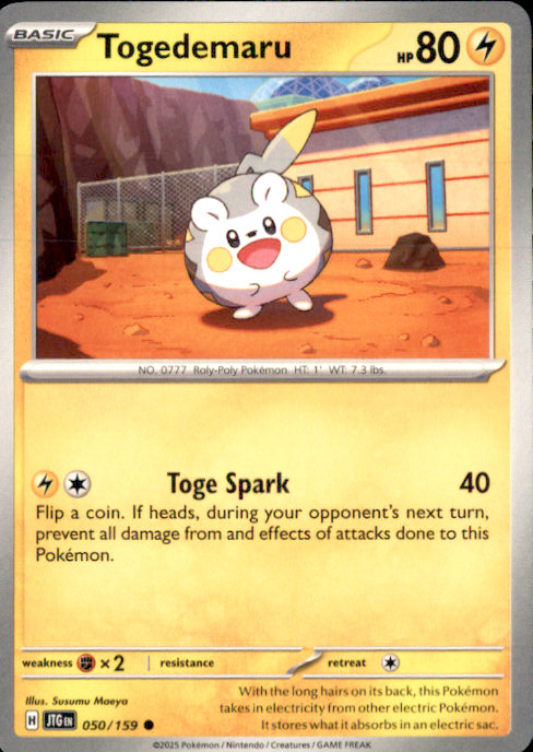 Togedemaru Common SV09: Journey Together 050/159 NM Susumu Maeya 2025