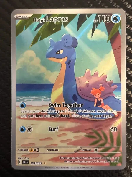 Pokemon TCG: Misty’s Lapras Illustration Rare Destined Rivals 194/182 NM