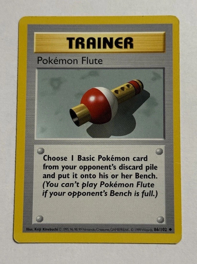 Pokemon Flute 086/102 Base Set (Shadowless) Regular MP