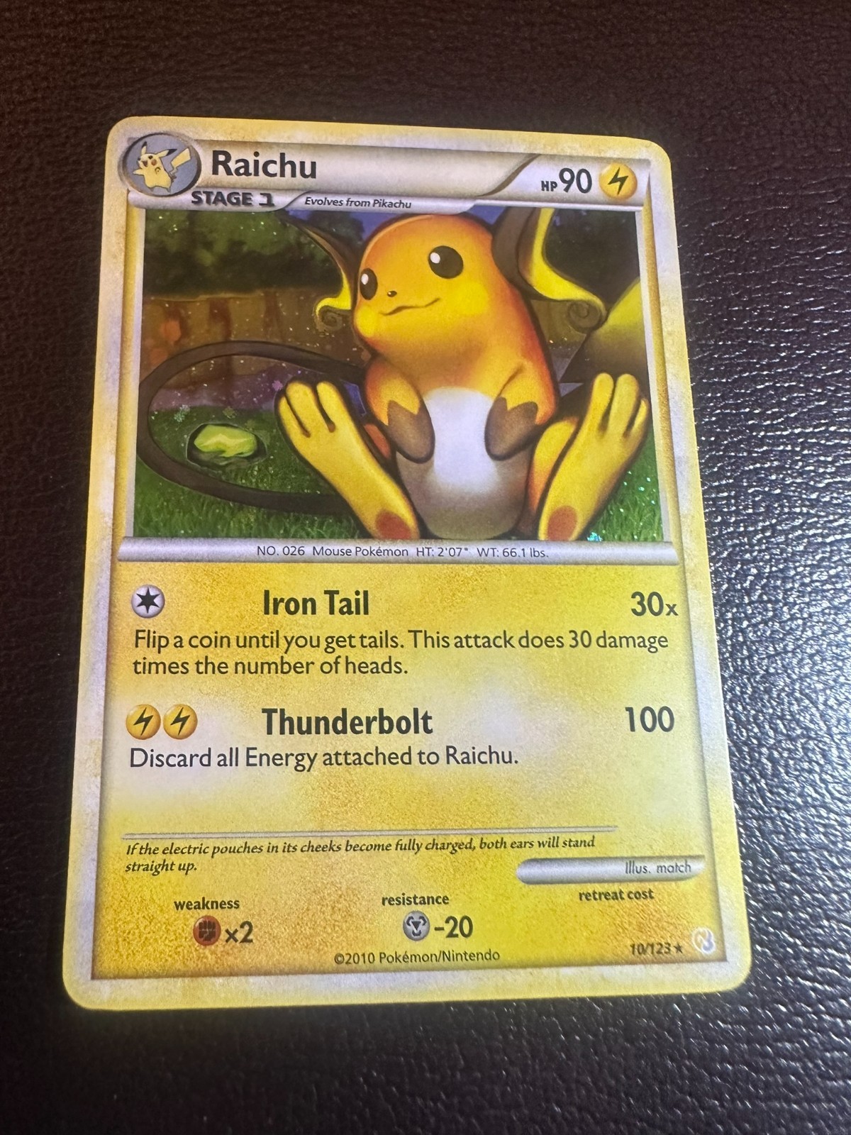 Raichu Holographic Card