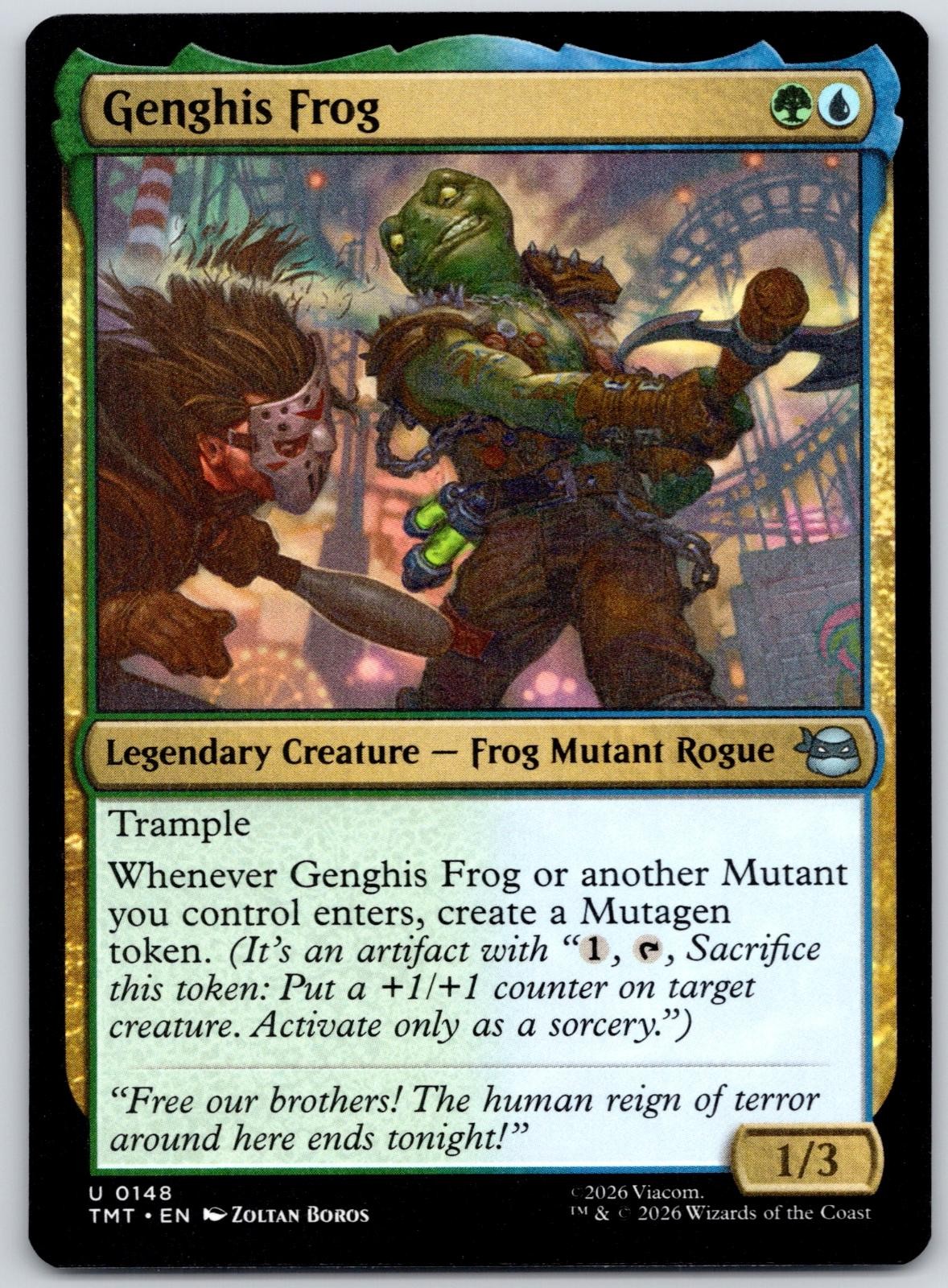 Genghis Frog 0148 Rare Teenage Mutant Ninja Turtles Magic: The Gathering NM