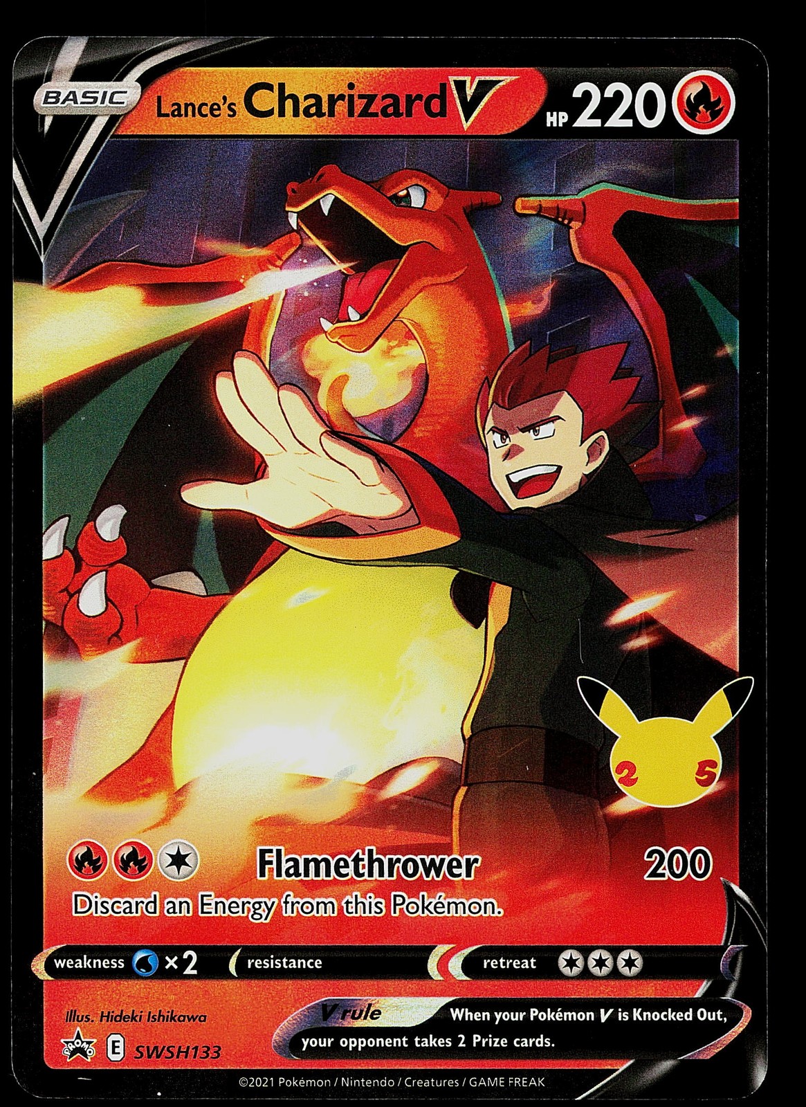 Pokemon Card – Lance’s Charizard V Sword & Shield Promo SWSH133 Holo
