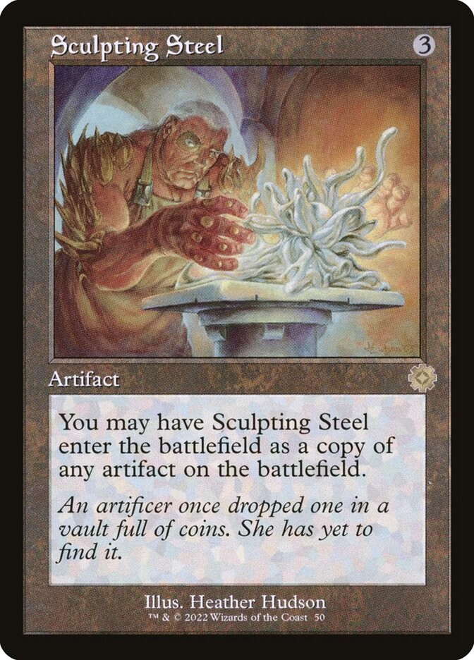 MTG Sculpting Steel – The Brothers’ War Retro Artifa #50 – Rare – Lightly Played