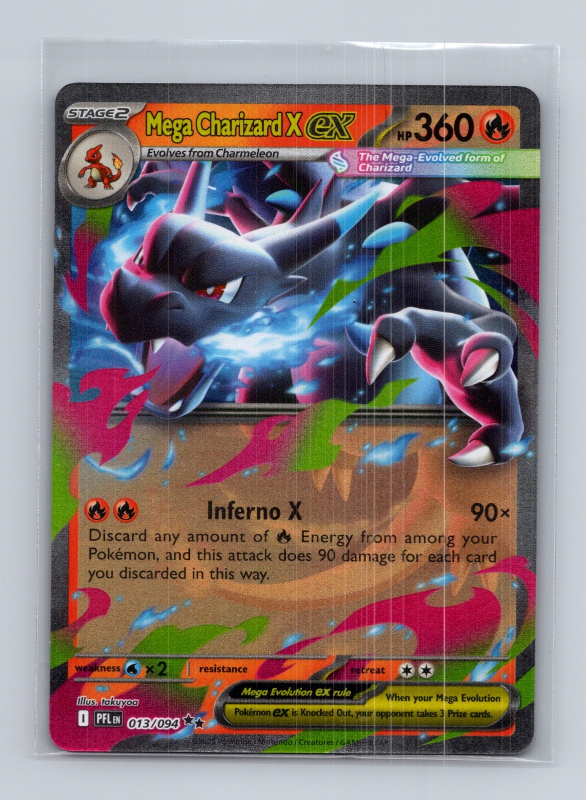 Mega Charizard X ex – 013/094 Holo PFL -PKMN TCG- NM