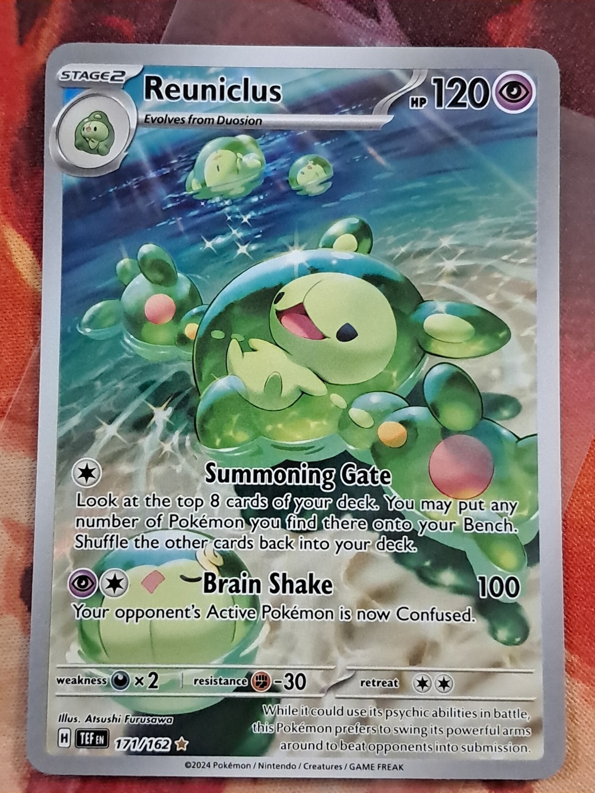 Pokémon Reuniclus 171/162 Illustration Rare Holo SV05: Temporal Forces 120 HP