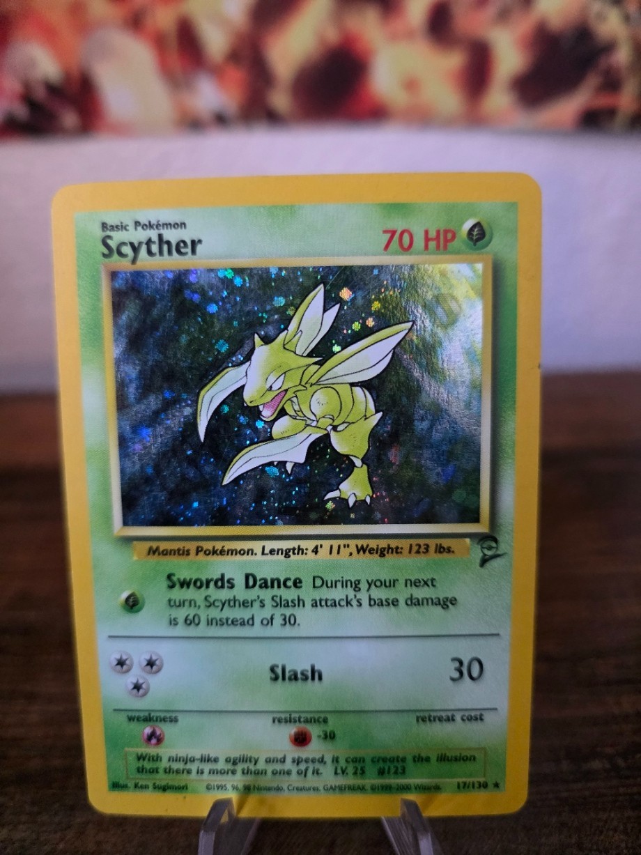 Excellent Scyther 017/130 Base Set 2 Holo