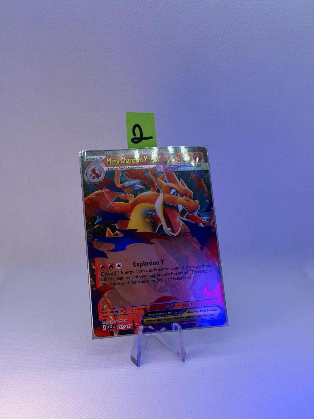 Mega Charizard Y ex 022/217 Double Rare Ascended Heroes Pokemon Holo Near Mint
