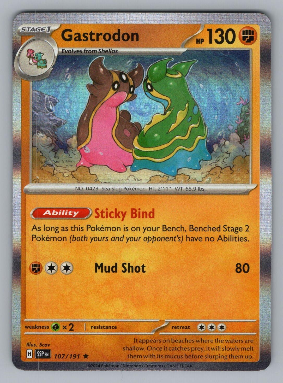 GASTRODON 107 R POKEMON HOLO NM SSP SCAV*2
