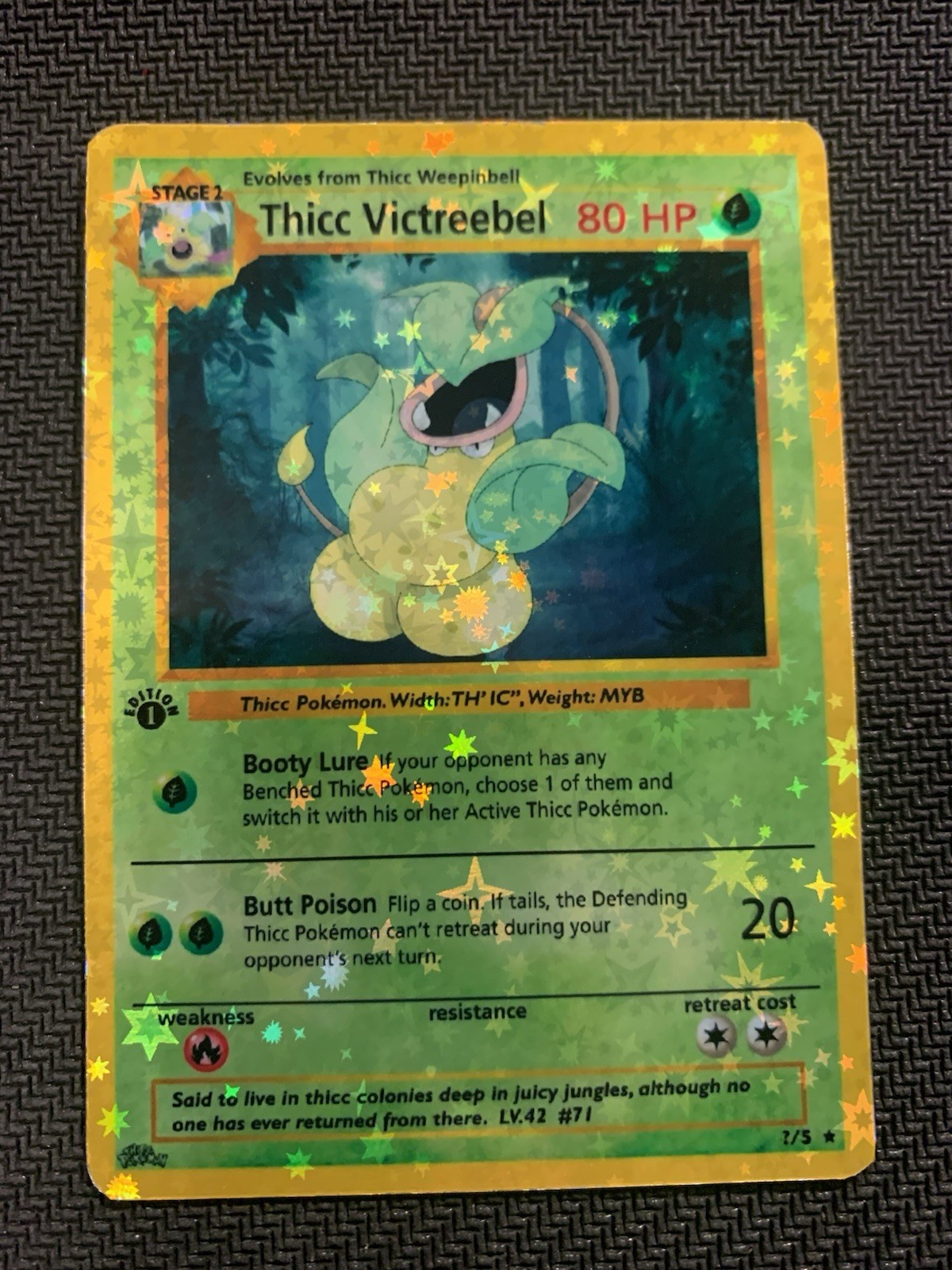 Thicc Victreebel (Alternative Custom Art) Holographic Card
