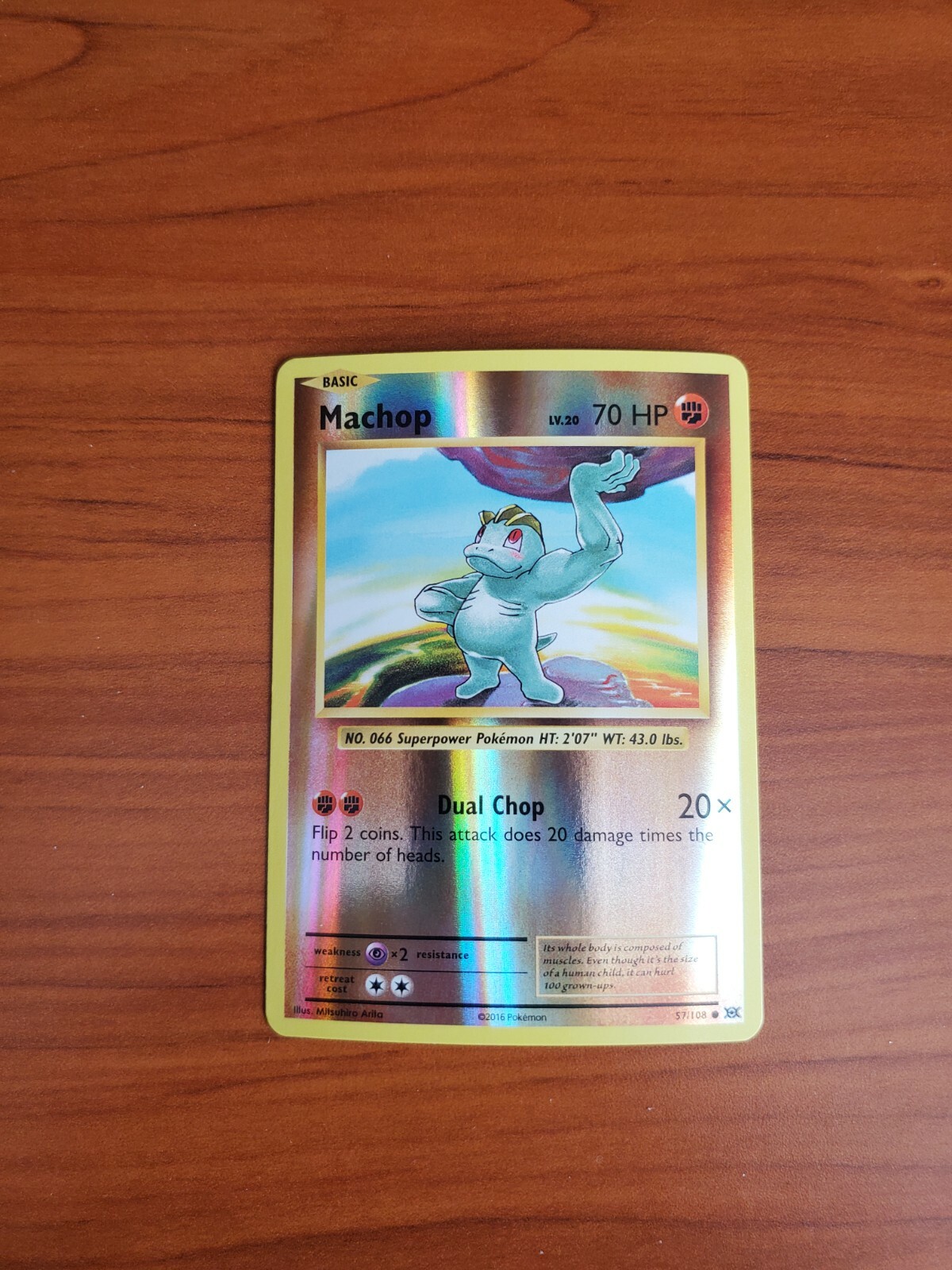 Machop – 2016 Pokémon XY Evolutions Reverse Holo #57/108 – FREE SHIPPING – NM/MT