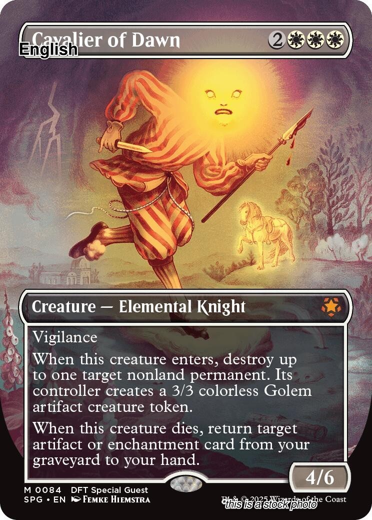 Cavalier of Dawn (Borderless) EN [SPG – 84] – NM TCG MTG