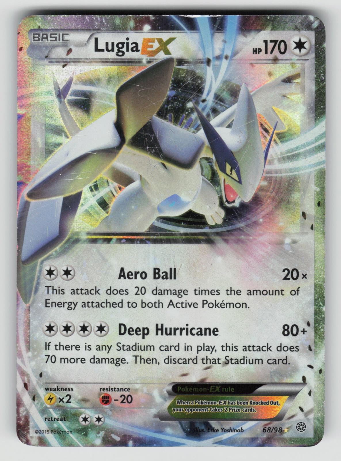 Lugia EX 68/98 Holo EX Rare Ancient Origins Pokemon Moderately Played