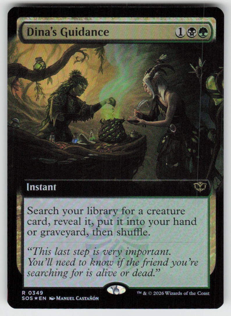 Dina’s Guidance (Extended Art) #349 Secrets of Strixhaven MTG Foil NM