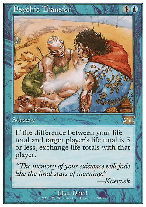 Magic the Gathering MTG Psychic Transfer (90) Sixth Edition LP