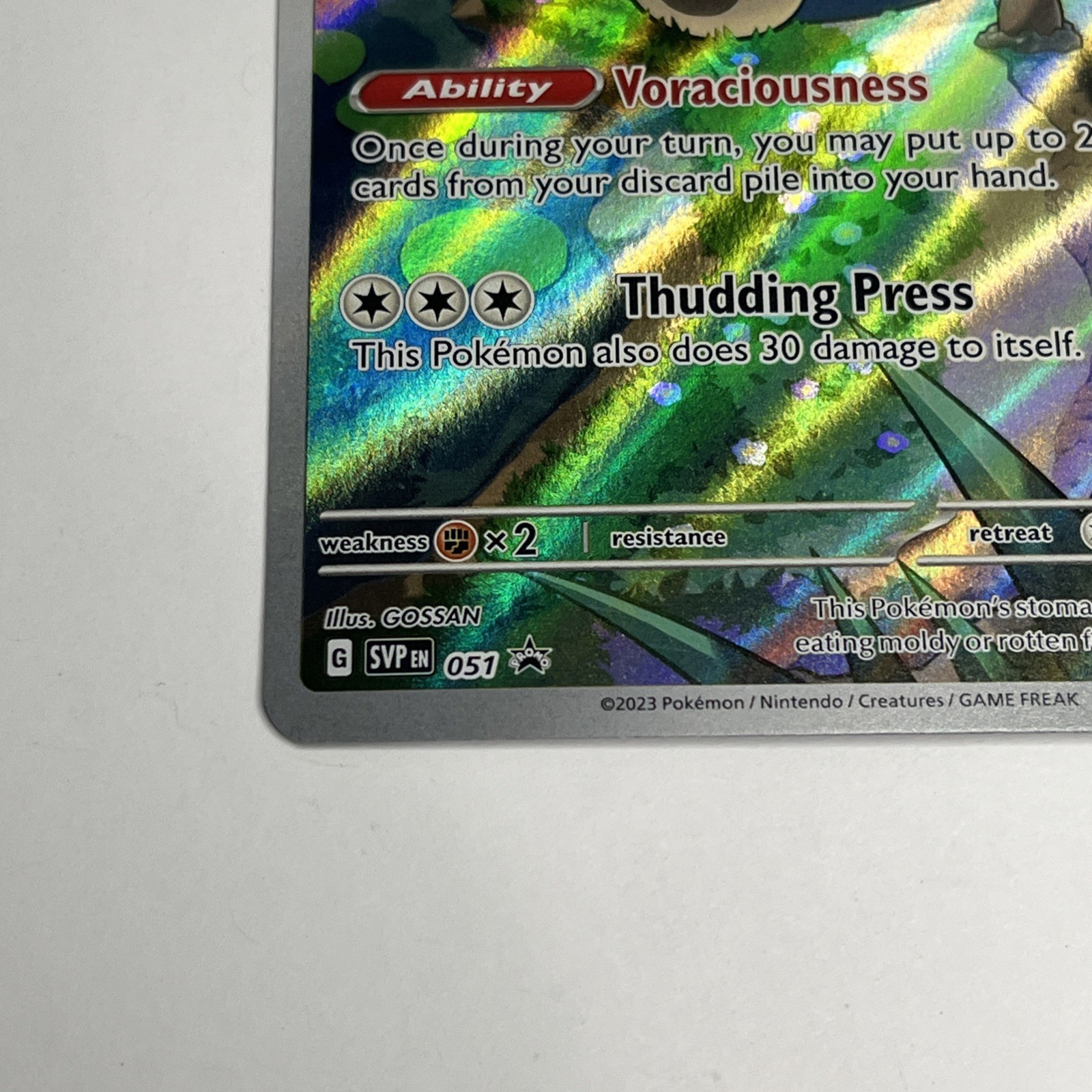 Snorlax – Opened – Scarlet & Violet Full Art Promo – NM 051 – Pokemon TCG