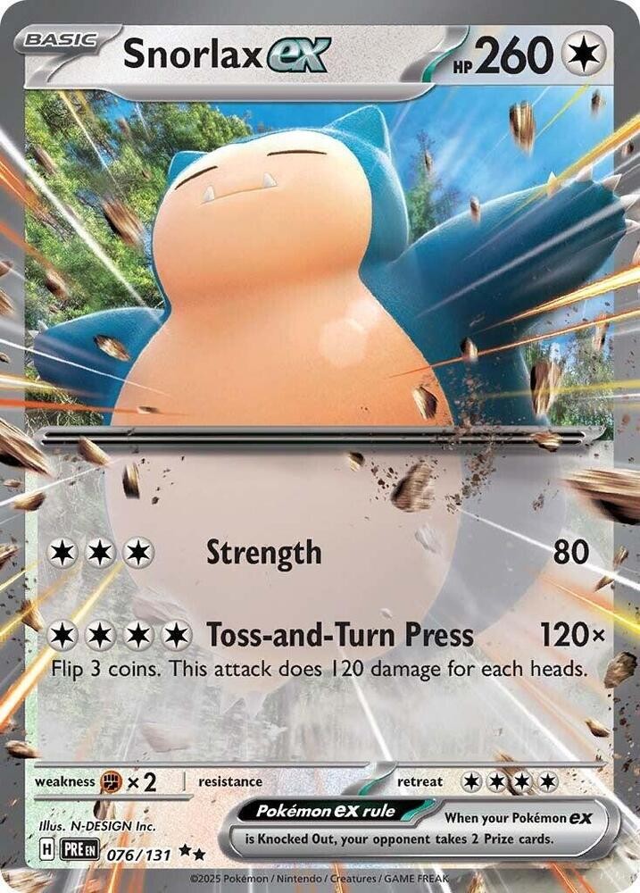 Snorlax ex Holo Double Rare SV: Prismatic Evolutions 076/131 NM