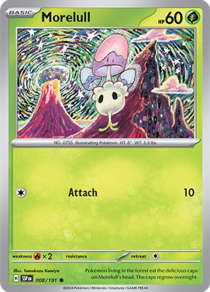 Morelull SSP 008/191 Pokémon SV08: Surging Sparks Common EN NM