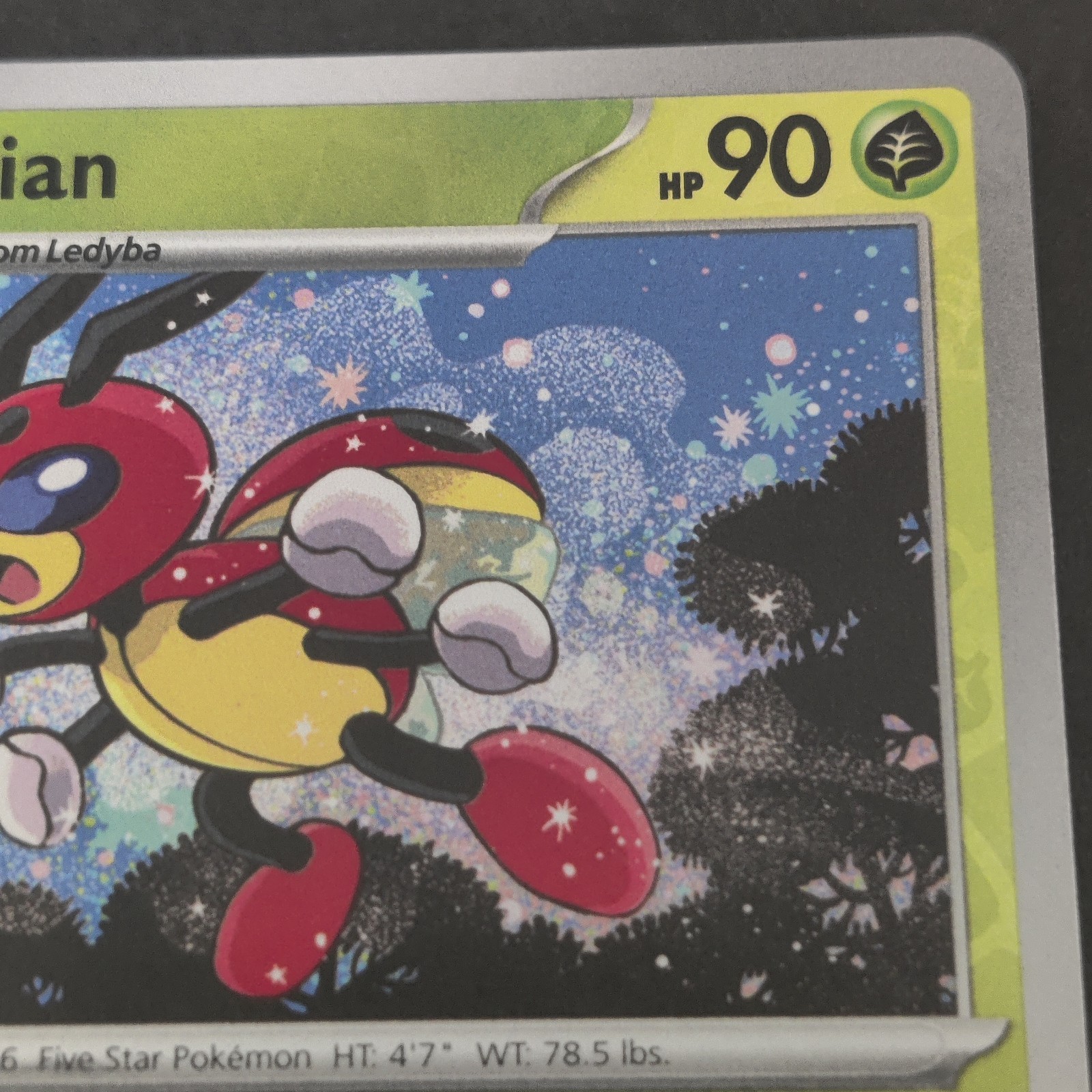 REVERSE HOLO Ledian 003/142 NM / M – Stellar Crown Pokemon Card Masako Tomii Art