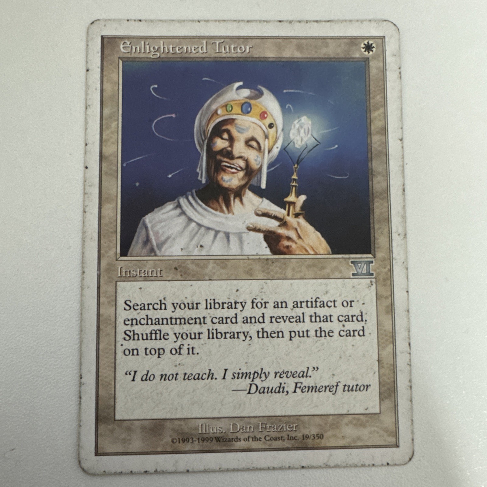 Enlightened Tutor Heavy Play 4th Edition Magic the Gathering