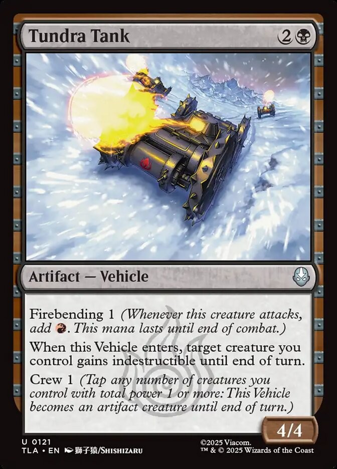 MTG Magic the Gathering Tundra Tank (121/462) Avatar The Last Airbender LP