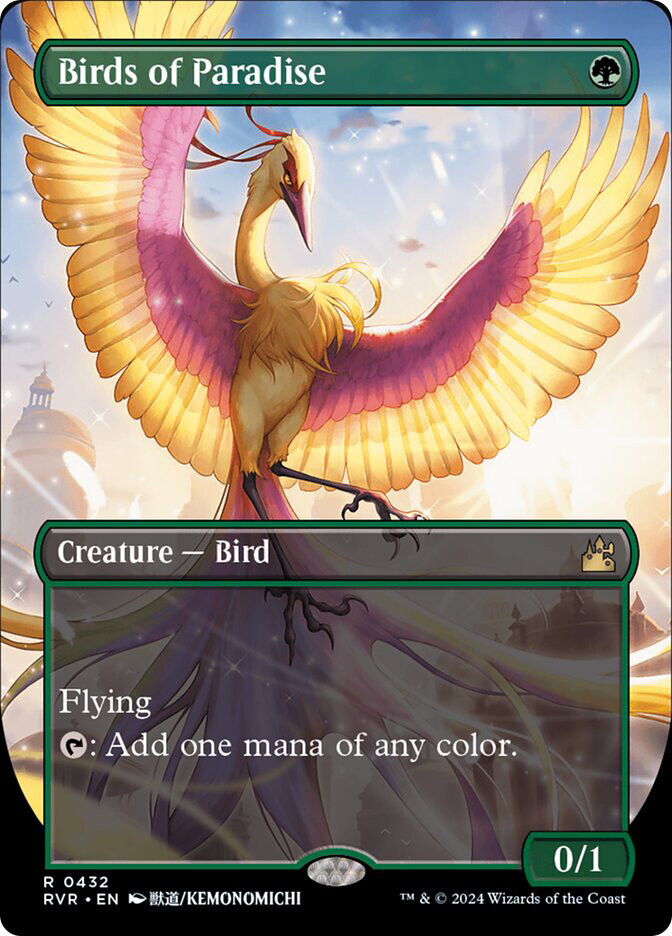 MTG Birds of Paradise Borderless – Ravnica Remastered #432