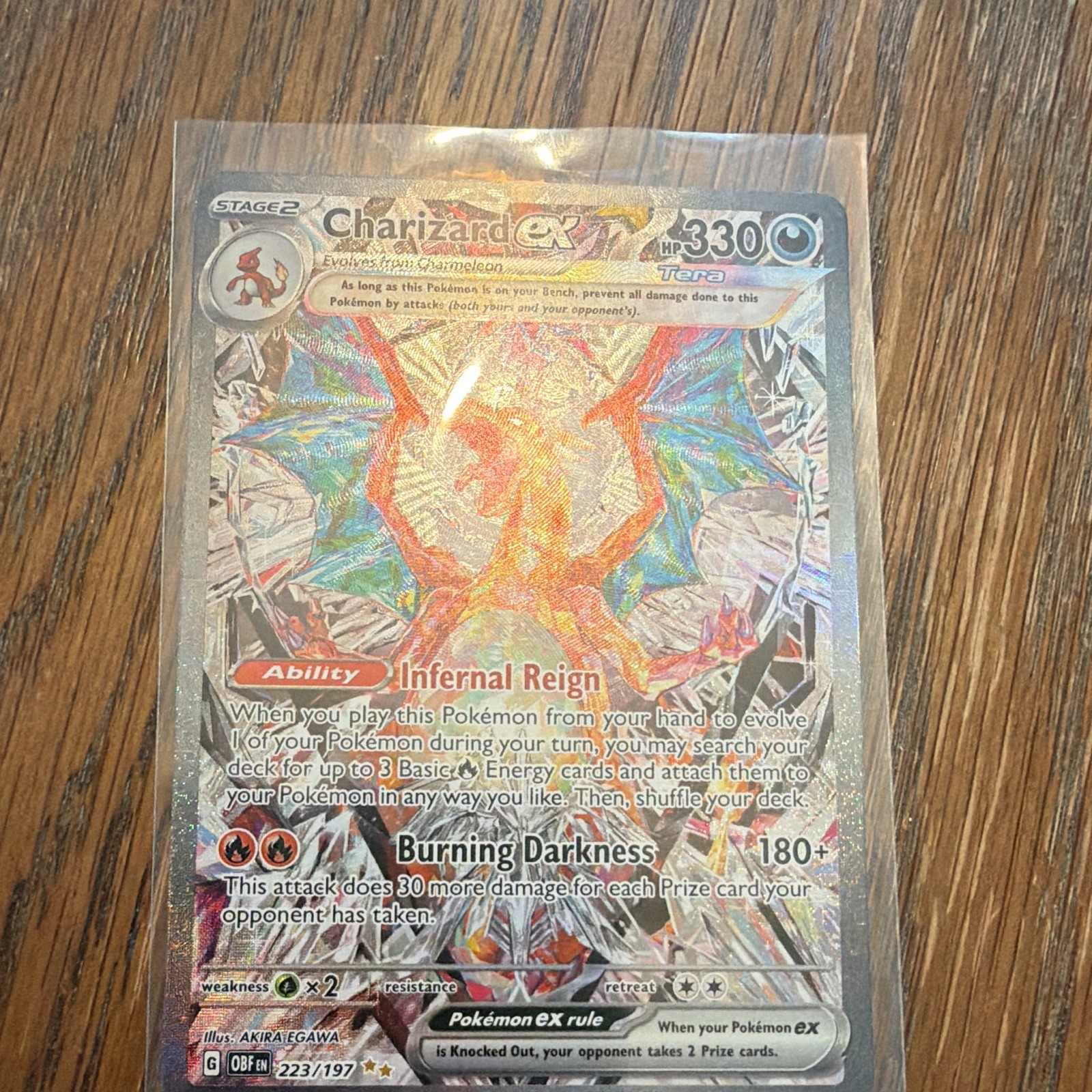 Charizard ex 223/197 SV03 Obsidian Flames SIR Full Art Holo Eng 330HP