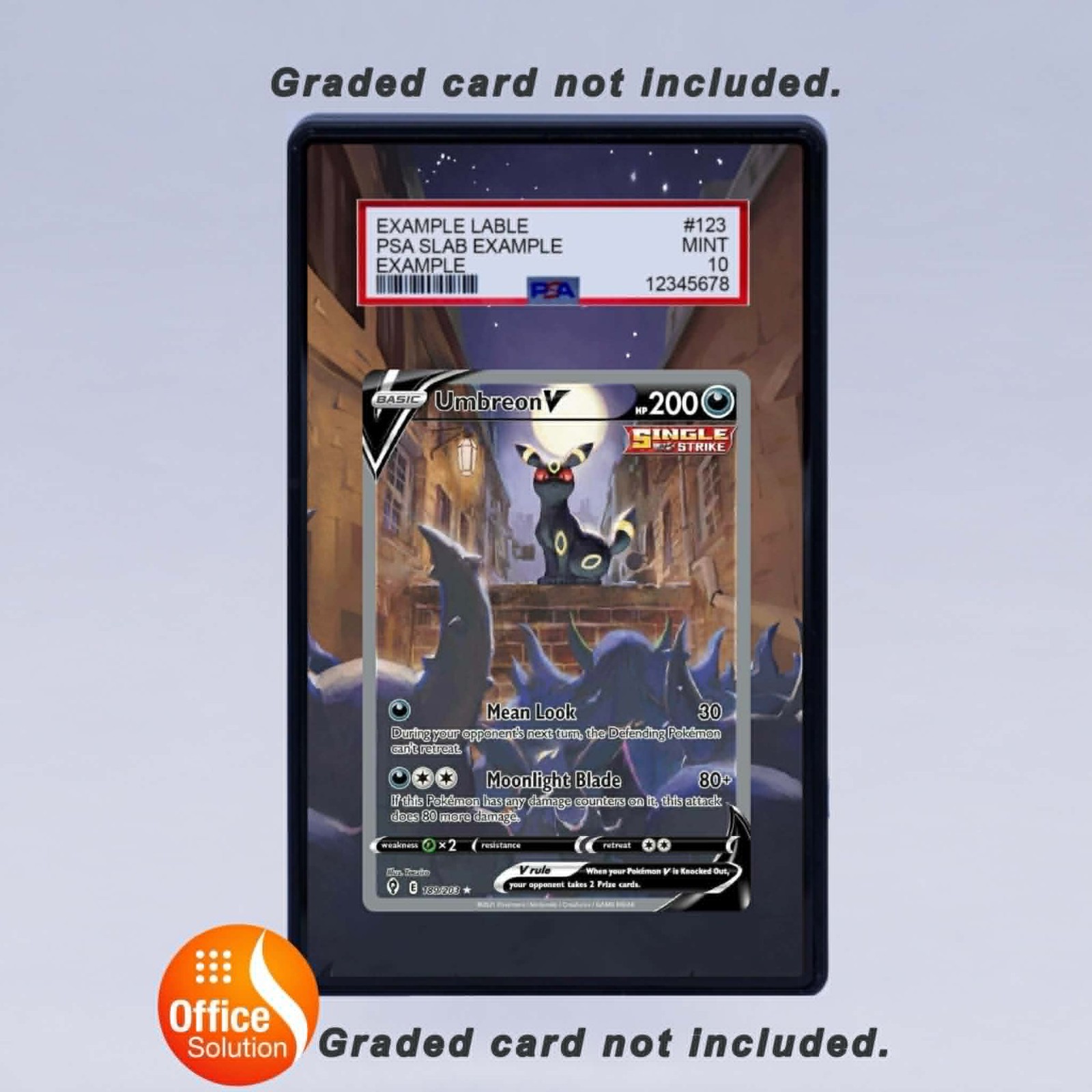 Umbreon V 189/203 Evolving Skies Pokemon Extended Artwork For PSA CGC BGS or TAG
