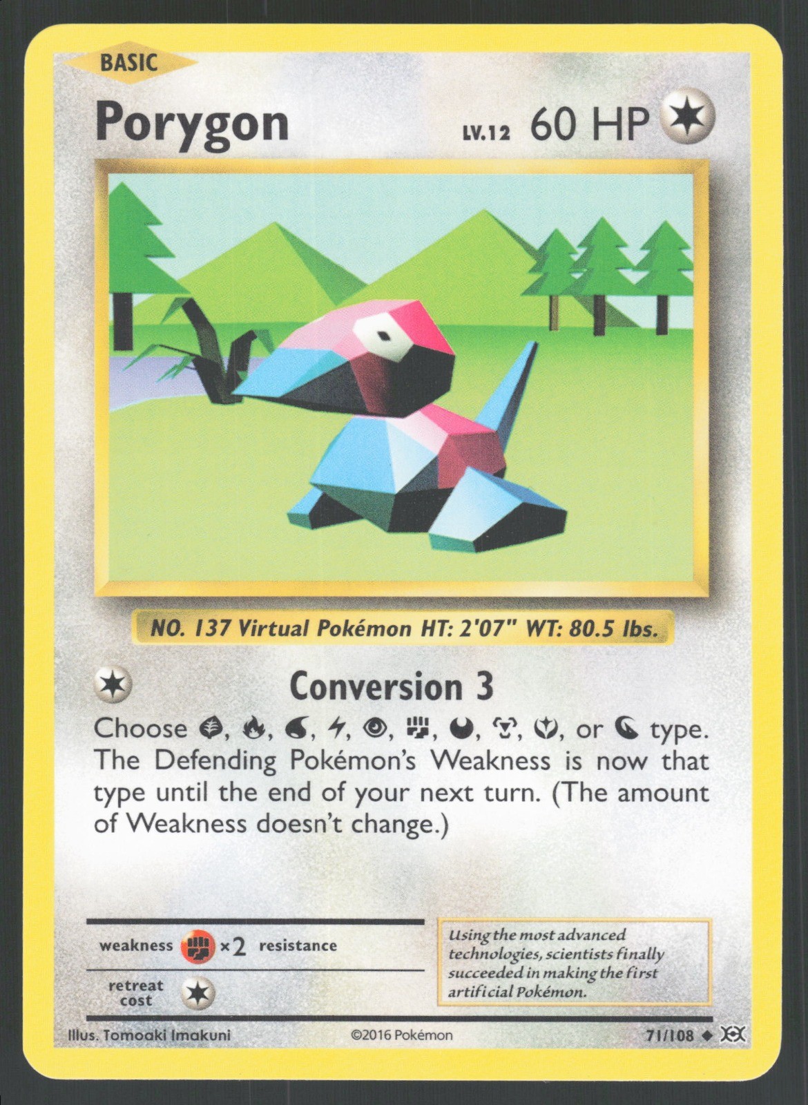 Porygon XY – Evolutions 71/108 NM Tomoaki Imakuni