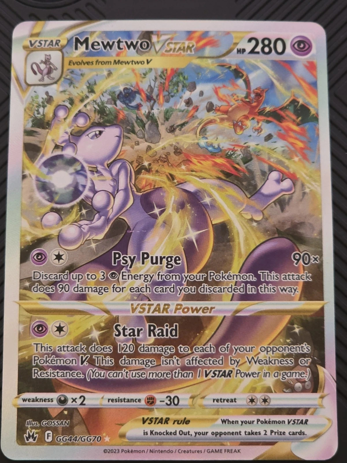 Mewtwo VSTAR GG44/GG70 – Crown Zenith – Galarian Gallery – NM